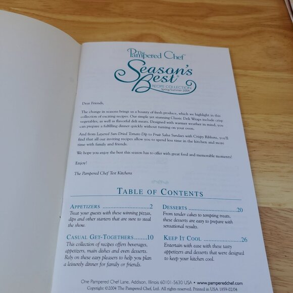 The Pampered Chef Seasons Best Recipe Collection Lot 2004, 2009, 2010 - Picture 7 of 14